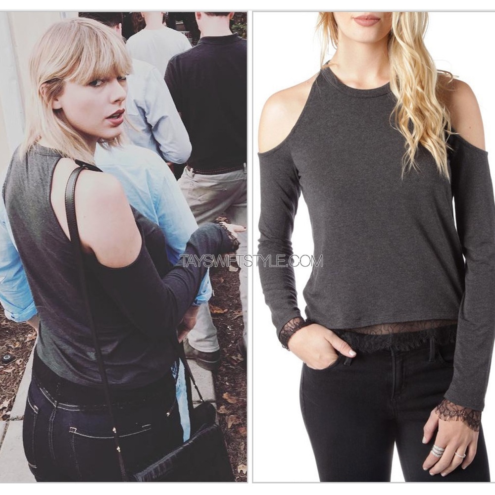 Splendid - Lace Knit Cold Shoulder Top